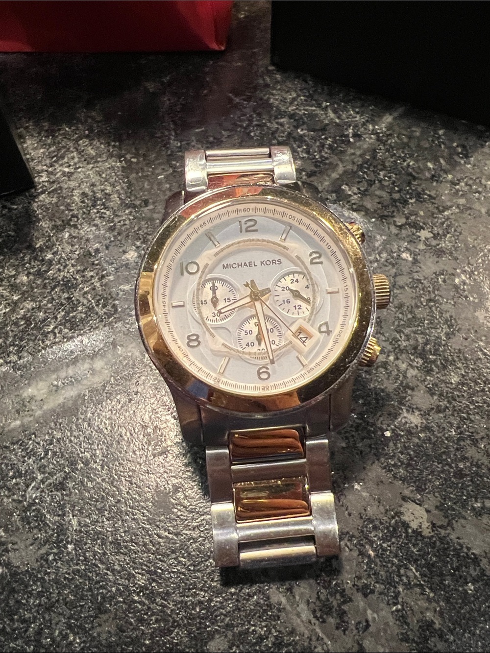 Michael Kors Runway Men's Silver Dial Two-Tone Bracelet Watch MK8283